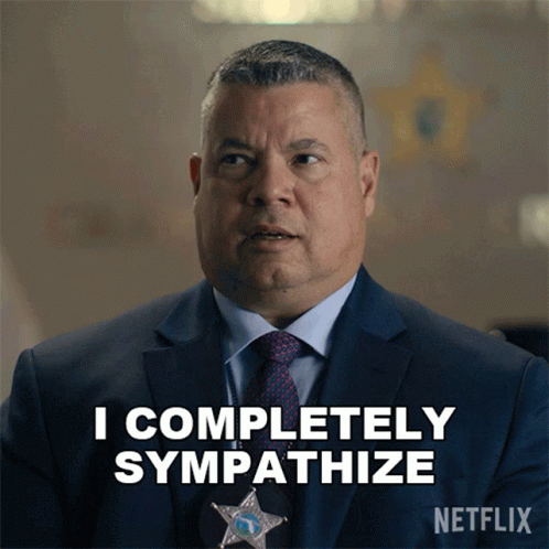 Man In Suit Saying I Completely Empathize GIF