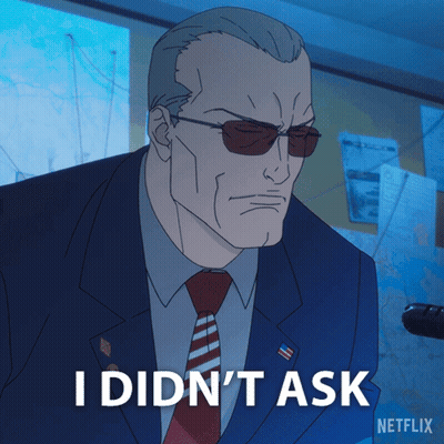 Man In Suit Saying I Didnt Ask GIF