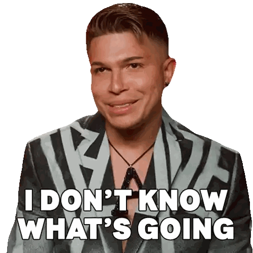 Man In Suit Saying I Don't Know Sticker
