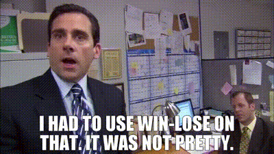 Man In Suit Saying I Had To Use Win-Lose GIF