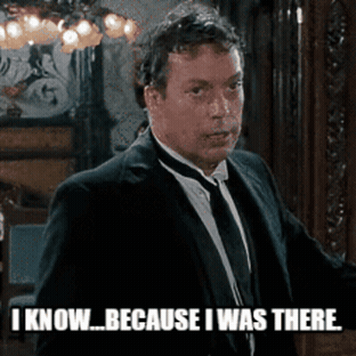 Man In Suit Saying I Know Because I Was There GIF