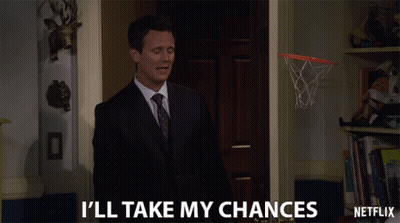 Man In Suit Saying I'll Take My Chances GIF