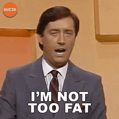 Man In Suit Saying I'm Not Too Fat GIF