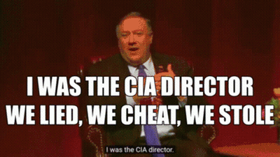 Man In Suit Saying I Was The CIA Director GIF