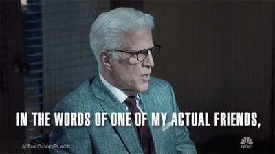 Man In Suit Saying In The Words Of One Of My Actual Friends GIF