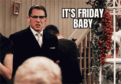 Man In Suit Saying It's Friday Baby GIF