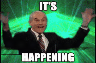 Man In Suit Saying It's Happening Arms Outstretched GIF