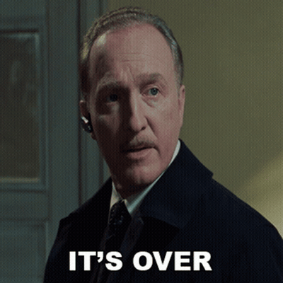 Man In Suit Saying It's Over GIF