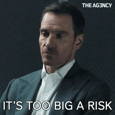 Man In Suit Saying It's Too Big A Risk GIF