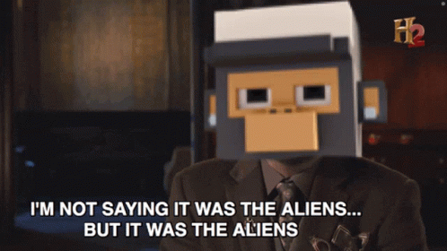 Man In Suit Saying It Was The Aliens GIF