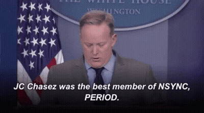 Man In Suit Saying JC Chasez Was Best NSYNC Member GIF