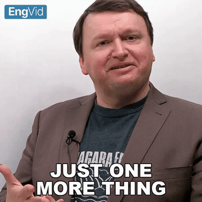 Man In Suit Saying Just One More Thing With Agara Shirt GIF