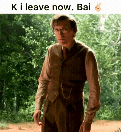 Man In Suit Saying K I Leave Now Bai GIF
