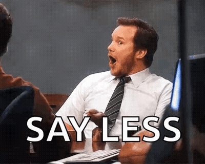 Man In Suit Saying Less GIF