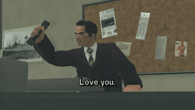 Man In Suit Saying Love You In Video Game GIF