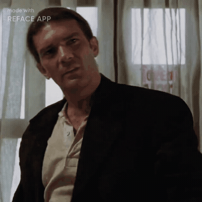 Man In Suit Saying Made With Reface App GIF