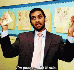 Man In Suit Saying Make It Rain GIF