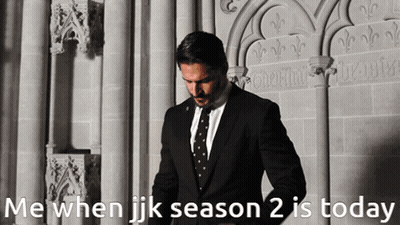 Man In Suit Saying Me When JK Season 2 Is Today GIF