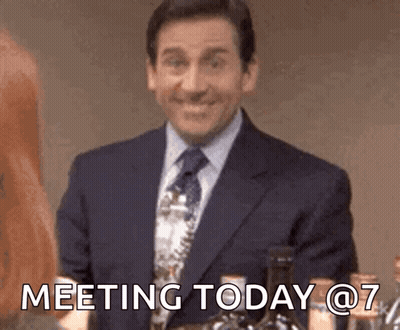 Man In Suit Saying Meeting Today GIF