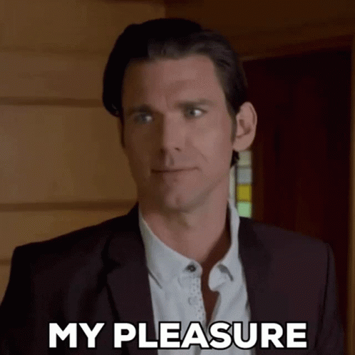 Man In Suit Saying My Pleasure GIF