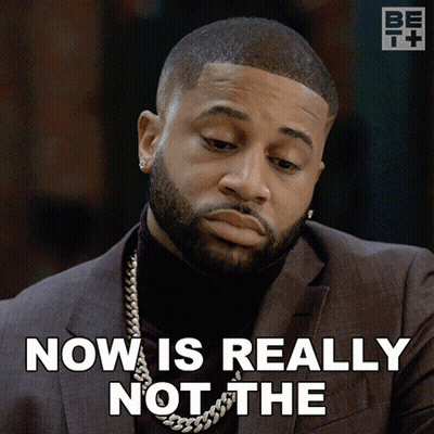 Man In Suit Saying Now Is Really Not GIF