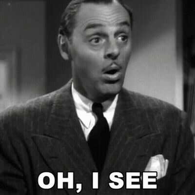 Man In Suit Saying Oh I See GIF