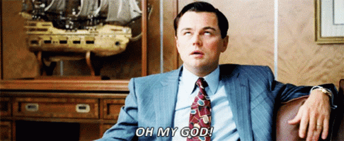 Man in Suit Saying Oh My God