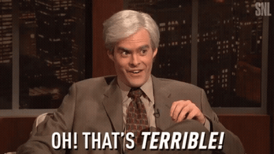 Man In Suit Saying Oh That's Terrible GIF