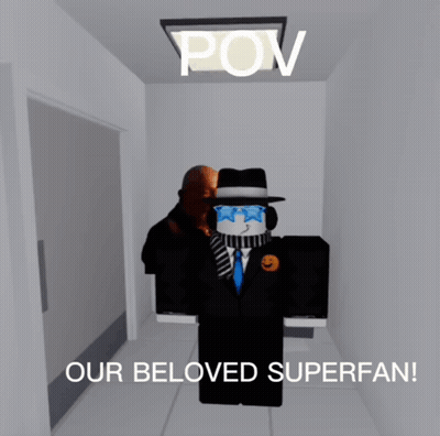 Man In Suit Saying Our Beloved Superfan GIF