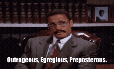 Man In Suit Saying Outrageous Egregious Preposterous GIF
