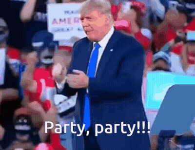 Man In Suit Saying Party Party To Crowd GIF