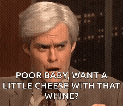Man In Suit Saying Poor Baby Want Cheese GIF