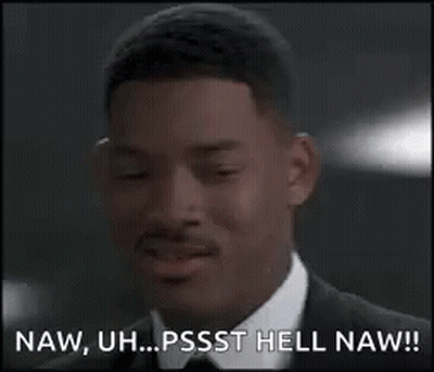 Man In Suit Saying Pssst Hell Naw GIF