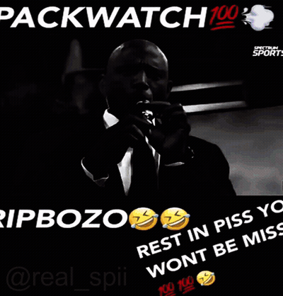 Man In Suit Saying Rip Bozo Rest In Piss You Won T Be Mis GIF