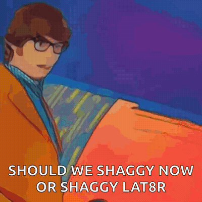Man In Suit Saying Shaggy Now Or Later GIF