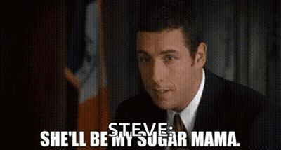 Man In Suit Saying She'll Be My Sugar Mama GIF