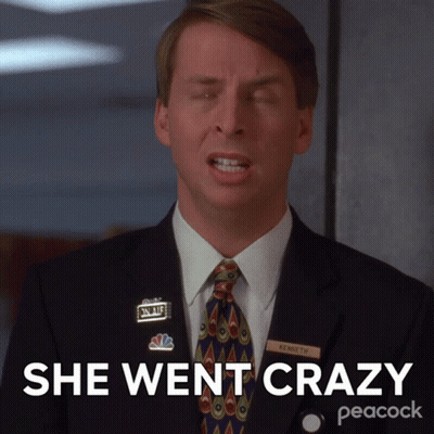 Man In Suit Saying She Went Crazy GIF