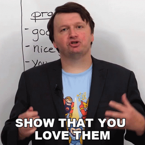 Man in Suit Saying Show That You Love Them