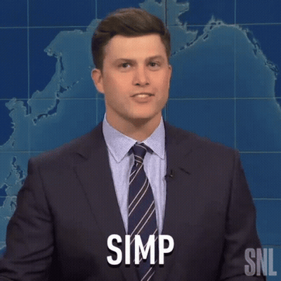 Man In Suit Saying Simp In Front Of Map GIF