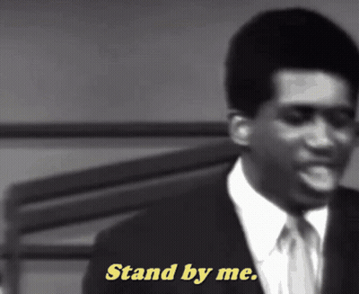 Man In Suit Saying Stand By Me GIF