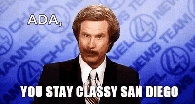 Man In Suit Saying Stay Classy San Diego GIF
