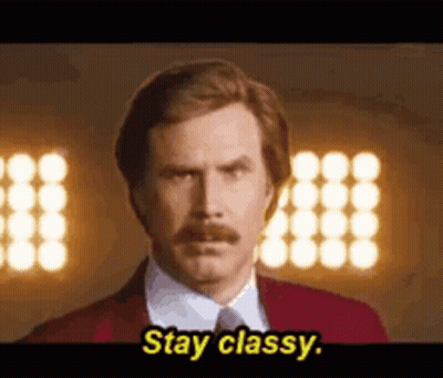 Man In Suit Saying Stay Classy GIF
