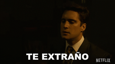Man In Suit Saying Te Extrano GIF