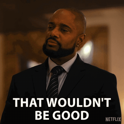 Man In Suit Saying That Wouldn't Be Good GIF