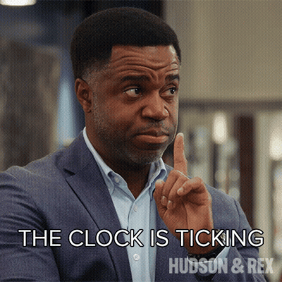 Man In Suit Saying The Clock Is Ticking Hudson & Rex GIF