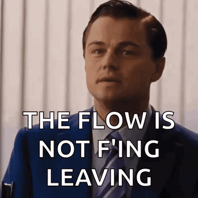Man In Suit Saying The Flow Is Not F Ing Leaving GIF