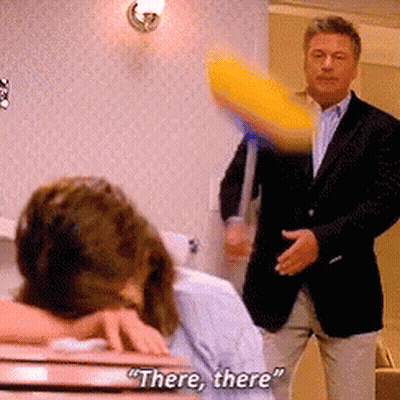 Man In Suit Saying There There Woman In Bathtub GIF