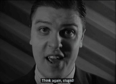 Man In Suit Saying Think Again GIF