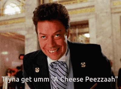 Man In Suit Saying Tryna Get Umm A Cheese Peezzaah GIF