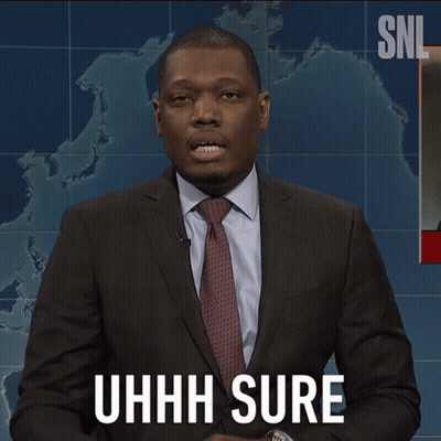 Man In Suit Saying Uhh Sure GIF